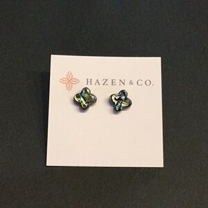 Hazen & Co., Black Pearl Earrings NWOT